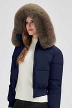 Quilted Hooded Puffer Short Coat