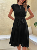 Paula Premium Cecilia Mini Dress with Short Sleeves and Pleats Boutique Collection