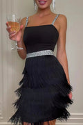 Tassel Low Cut Midi Dress