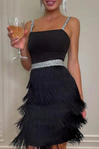 Tassel Low Cut Midi Dress