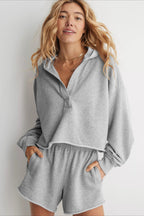 Loose V-neck Fashionable Hoodie