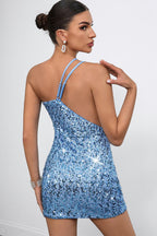 Backless Sequin Party Mini Sequin Dress