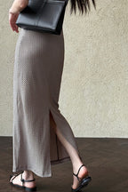 Sleeveless Checkered Bodycon Maxi Dress