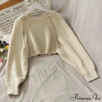 Female Solid Casual Chic Short Knitted Cardigans