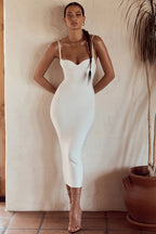 Spaghetti Strap Bandage Midi Dress