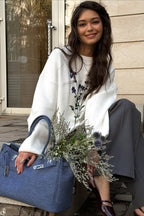 Embroidered Casual Long Sleeve Knit Sweater