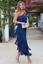 Irma Minimalist One Shoulder Dress Statement Occasion Edit