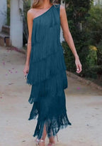 Irma Minimalist One Shoulder Dress Statement Occasion Edit
