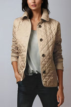 Women's Cotton Blend Slim Fit Jacket for Autumn and Winter