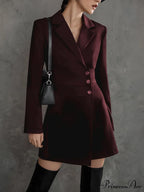 First Choice Blazer Trendy Long Sleeve Short Dress