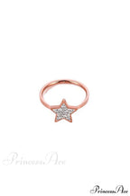 Five-pointed Star Full Diamond Titanium Steel Ring