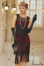 Flapper Tassel Beaded Crew Neck Party Dress