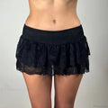 Flirty Mesh Pleated Hem Skirt