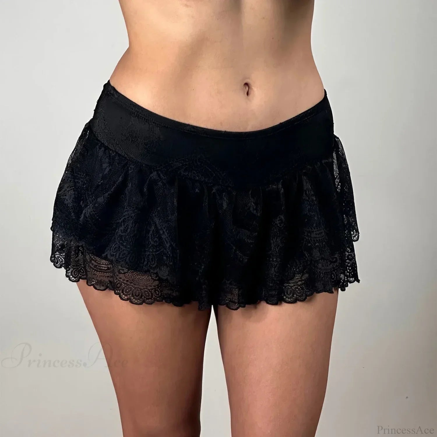 Flirty Mesh Pleated Hem Skirt