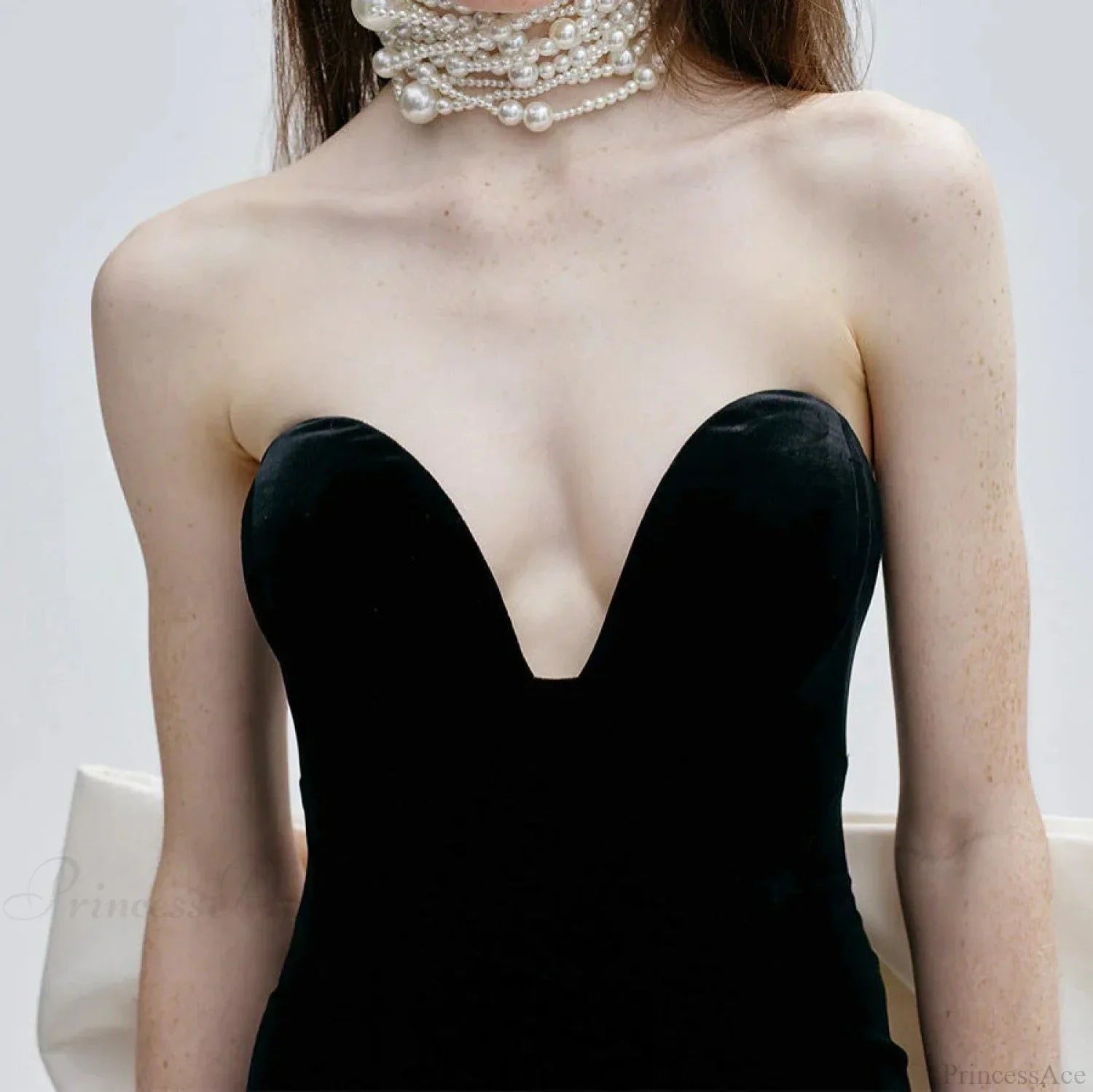 Floor-Length Backless Sequin Prom Dress
