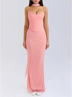 Flora Strapless Top & Skirt Set