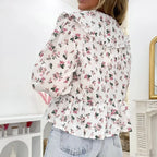Floral Babydoll Ruffled Blouse