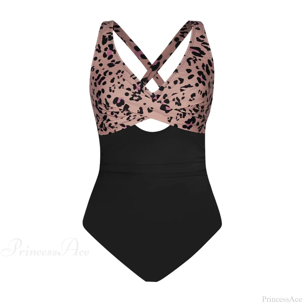 Floral Cut Out Back Tie One Piece Set