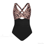 Floral Cut Out Back Tie One Piece Set