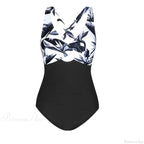 Floral Cut Out Back Tie One Piece Set