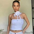 Floral Frill Strappy Charming Wrap Around Crop Top