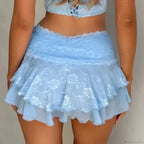 Floral Lace Festival Rave Skirt