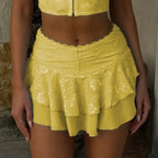 Floral Lace Festival Rave Skirt