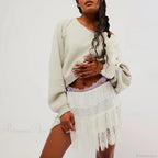 Floral Lace Tiered Slip Skirt