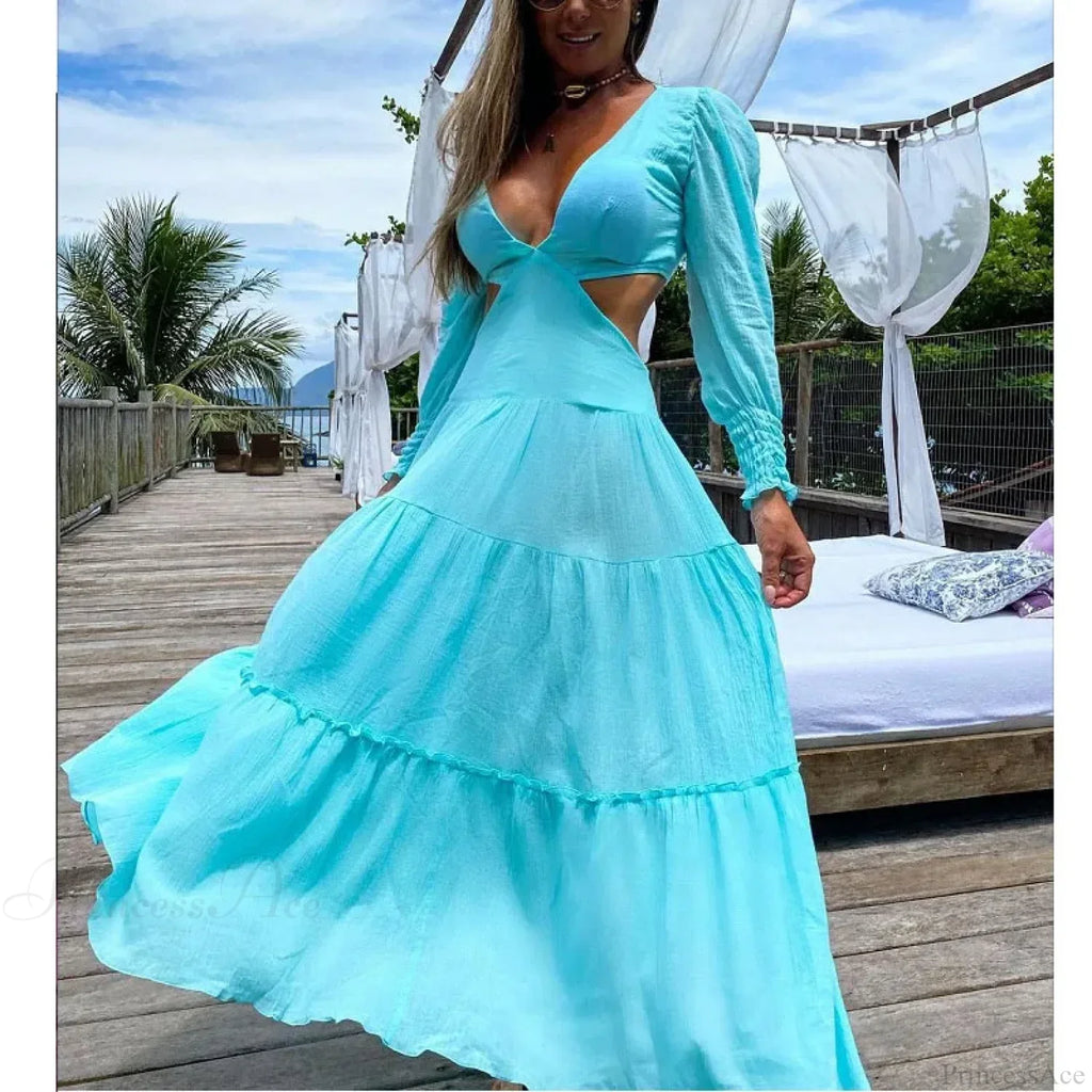 Floral Long Sleeve Beach Kimono Cover Up
