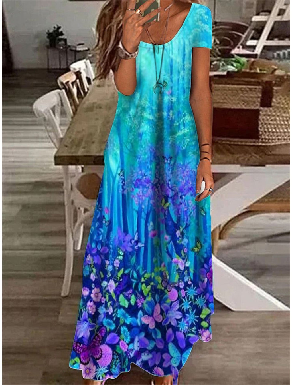 Sara Exclusive Floral Maxi Dress for Women Perfect for Summer Designer Edit