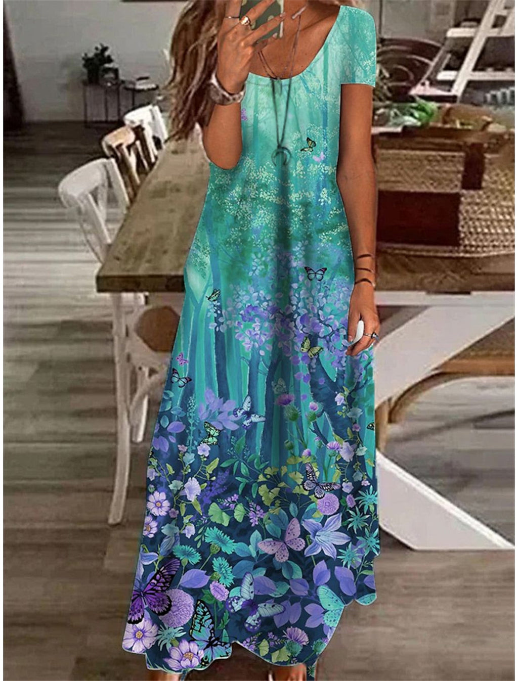 Sara Exclusive Floral Maxi Dress for Women Perfect for Summer Designer Edit
