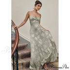 Floral Print Stylish Sheer Maxi Dress