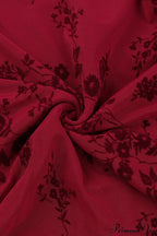 Floral Print V-Neck Sleeveless Fitted Party Dress