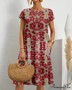 Floral Round Neck Dress