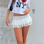 Floral Ruffles Fairycore Skirt
