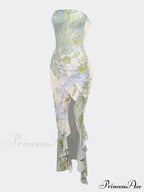 Floral Sexy Stylish Slit Maxi Dress