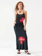 Floral Spaghetti Straps Sleeveless Slip Floral Dress