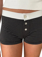 Floral Striped Pajama Sleep Short