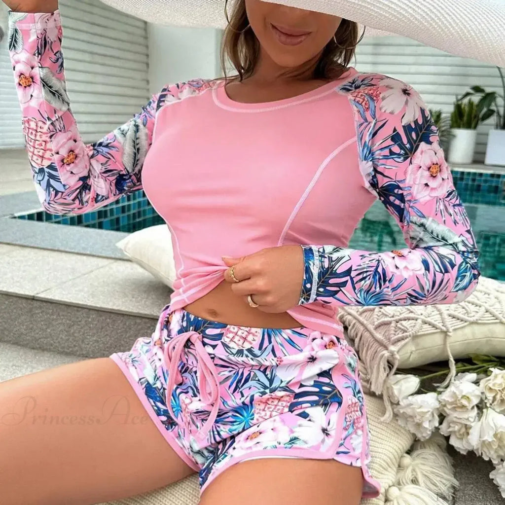 Floral Top Shorts Set Two Piece Set