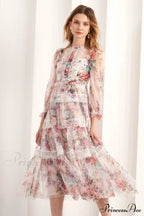 Floral Wonder Stylish Midi Dress