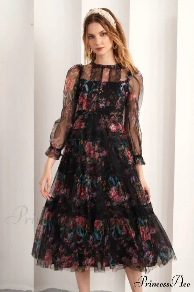 Floral Wonder Stylish Midi Dress