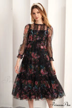 Floral Wonder Stylish Midi Dress