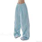 Fluorescent Drawstring Wide Leg Cargo Pant