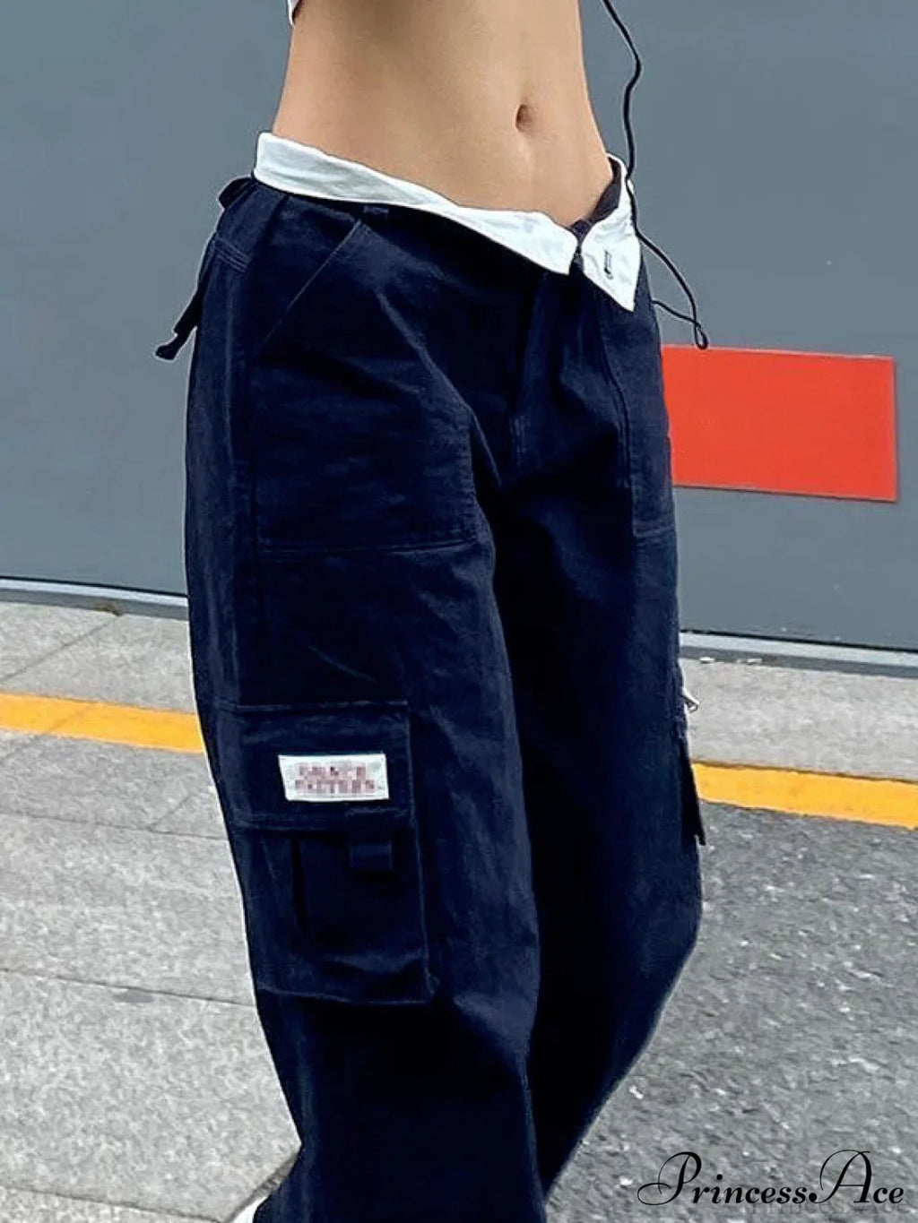 Fold Over Buckle Trendy Belt Denim Jean