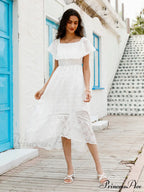 for Shoulder Lace Color Long Off Gown Solid Women