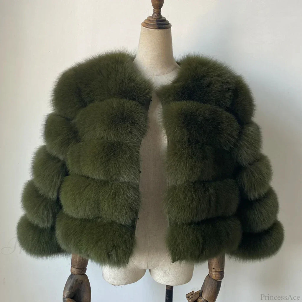 Fox Fur Winter Cold Weather Coat