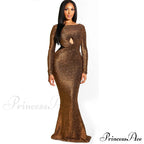 Francine Formal Open Charming Back Glitter Dress
