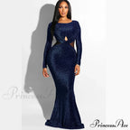 Francine Formal Open Charming Back Glitter Dress