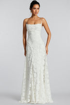 Mirarlt White Strapless Mesh Maxi Dress