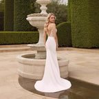 French Spaghetti Strap Mermaid Wedding Dress